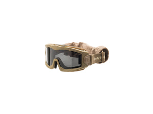 LANCER TACTICAL AERO PROTECTIVE TAN AIRSOFT GOGGLES (SMOKE LENS)