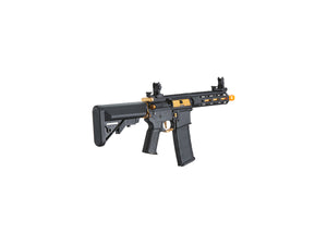 Lancer Tactical Gen 2 Hellion M-LOK 7" Airsoft M4 AEG (Color: Black & Gold)(Battery and Charger Included)