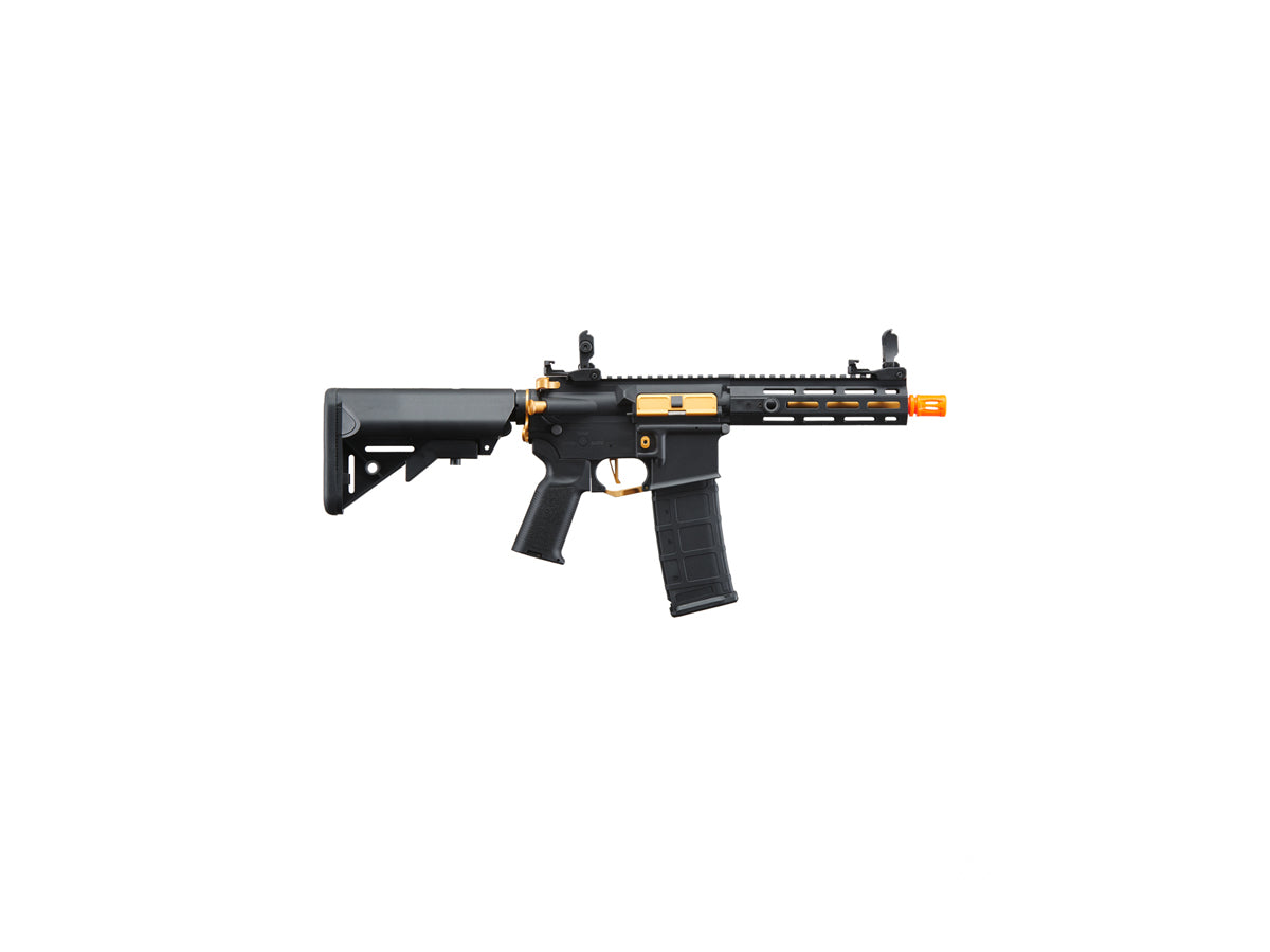 Lancer Tactical Gen 2 Hellion M-LOK 7" Airsoft M4 AEG (Color: Black & Gold)(Battery and Charger Included)