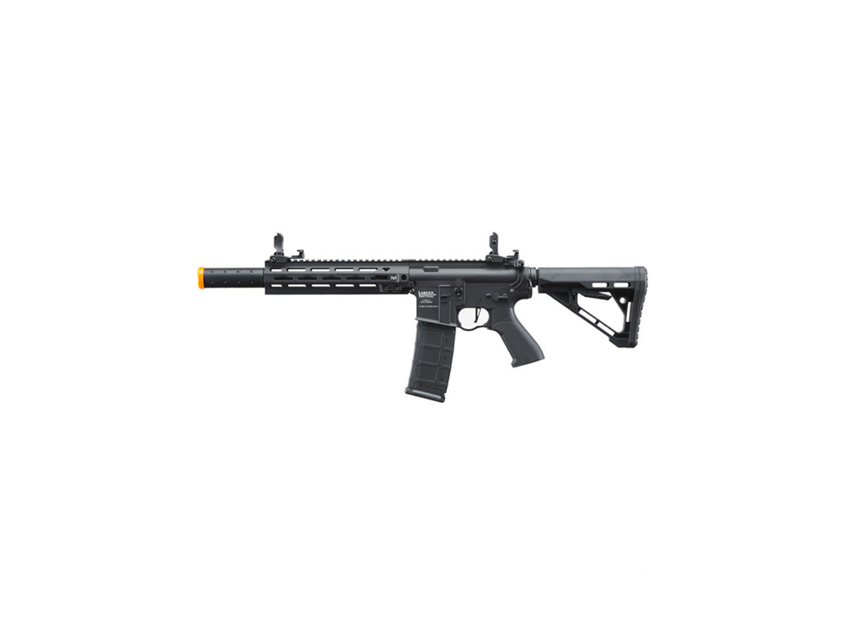 Lancer Tactical Blazer 10" M-LOK Proline Series M4 Airsoft Rifle with Delta Stock & Mock Suppressor (Color: Black)