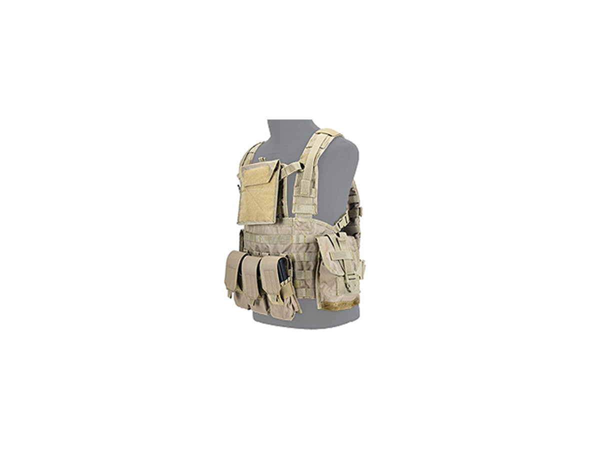 Lancer Tactical Modular Chest Rig PALS MOLLE Vest w/ Hydration Pack Slot