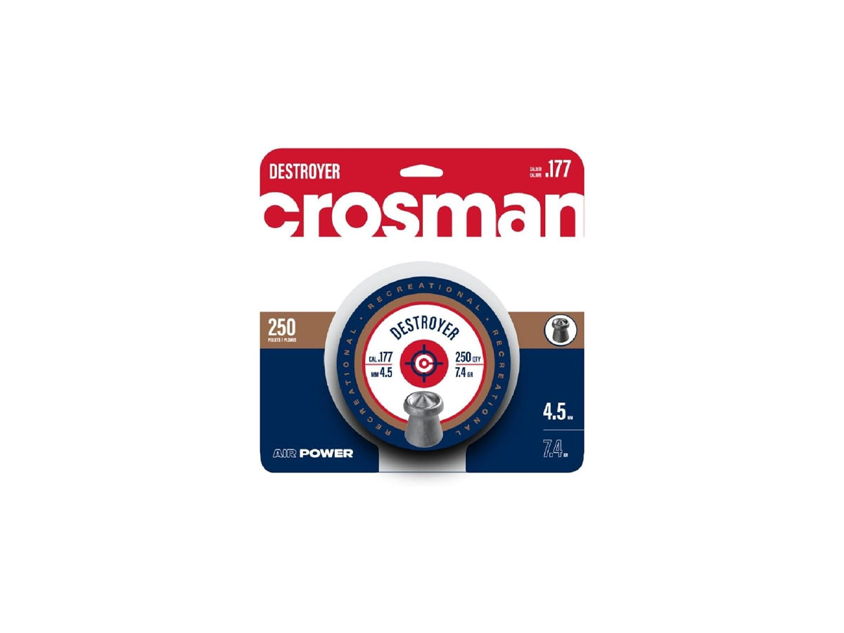 Crosman .177 cal 7.4gr Destroyer Lead Pellet (FOR AIRGUN USE ONLY)