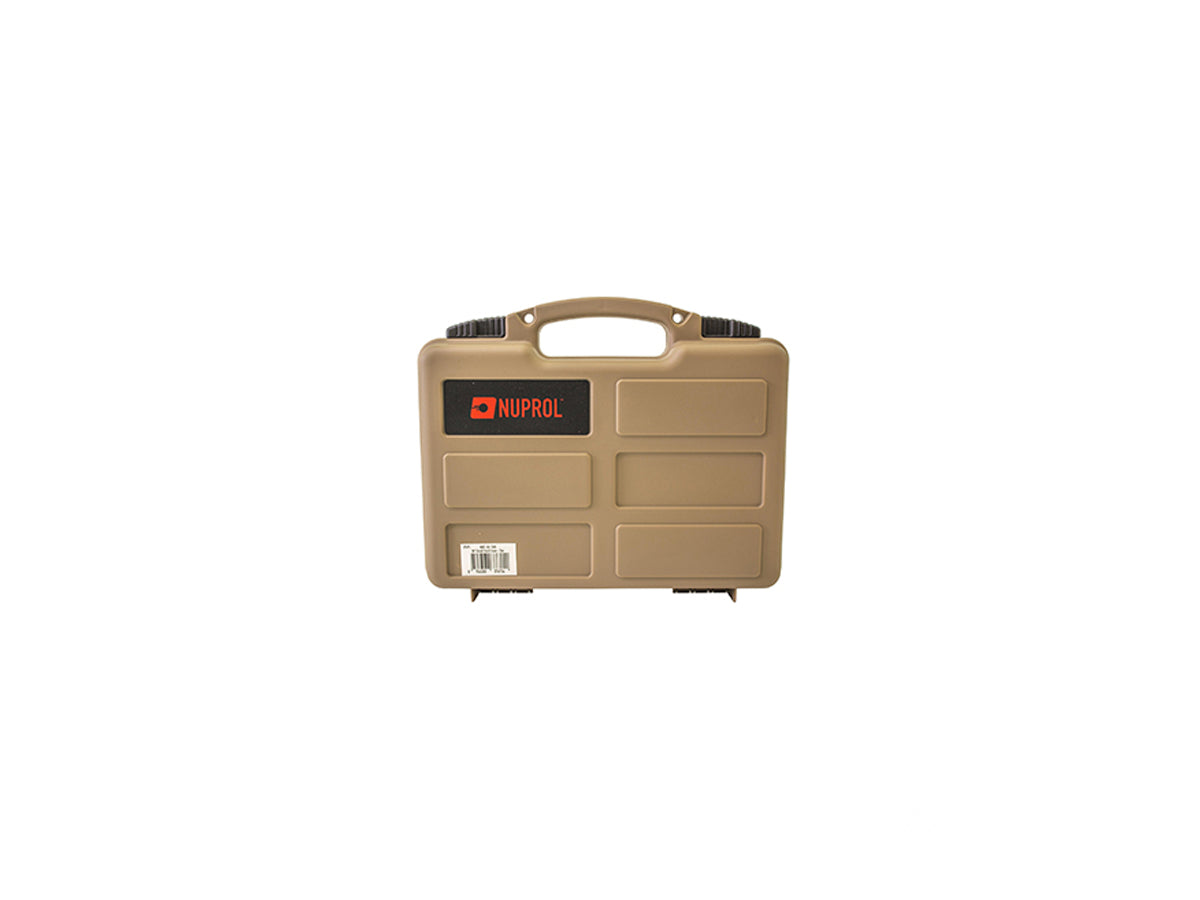 Nuprol Essentials Small Pistol Hard Case 12.5" with Pick and Pluck Foam - Tan