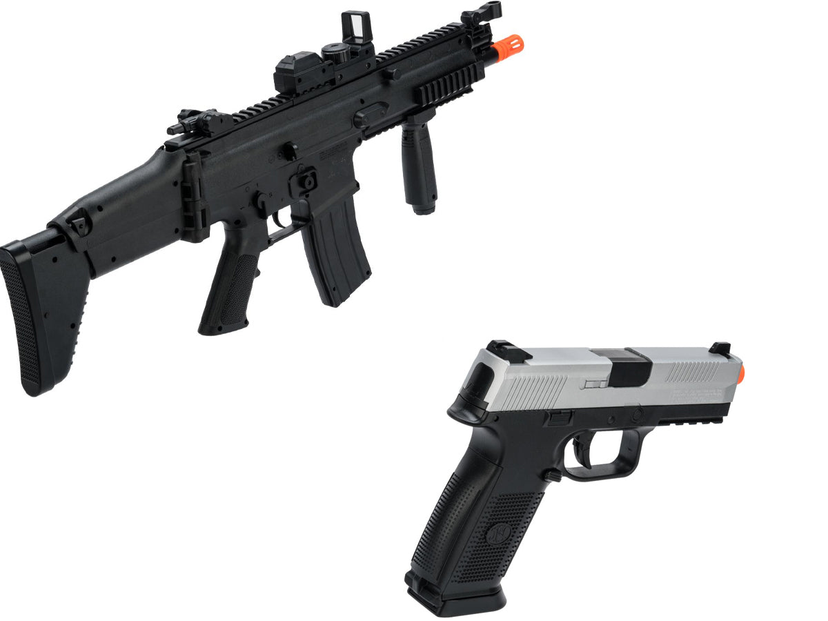 FN Herstal Licensed SCAR-L Airsoft AEG and FNS-9 Pistol Starter Kit by Cybergun