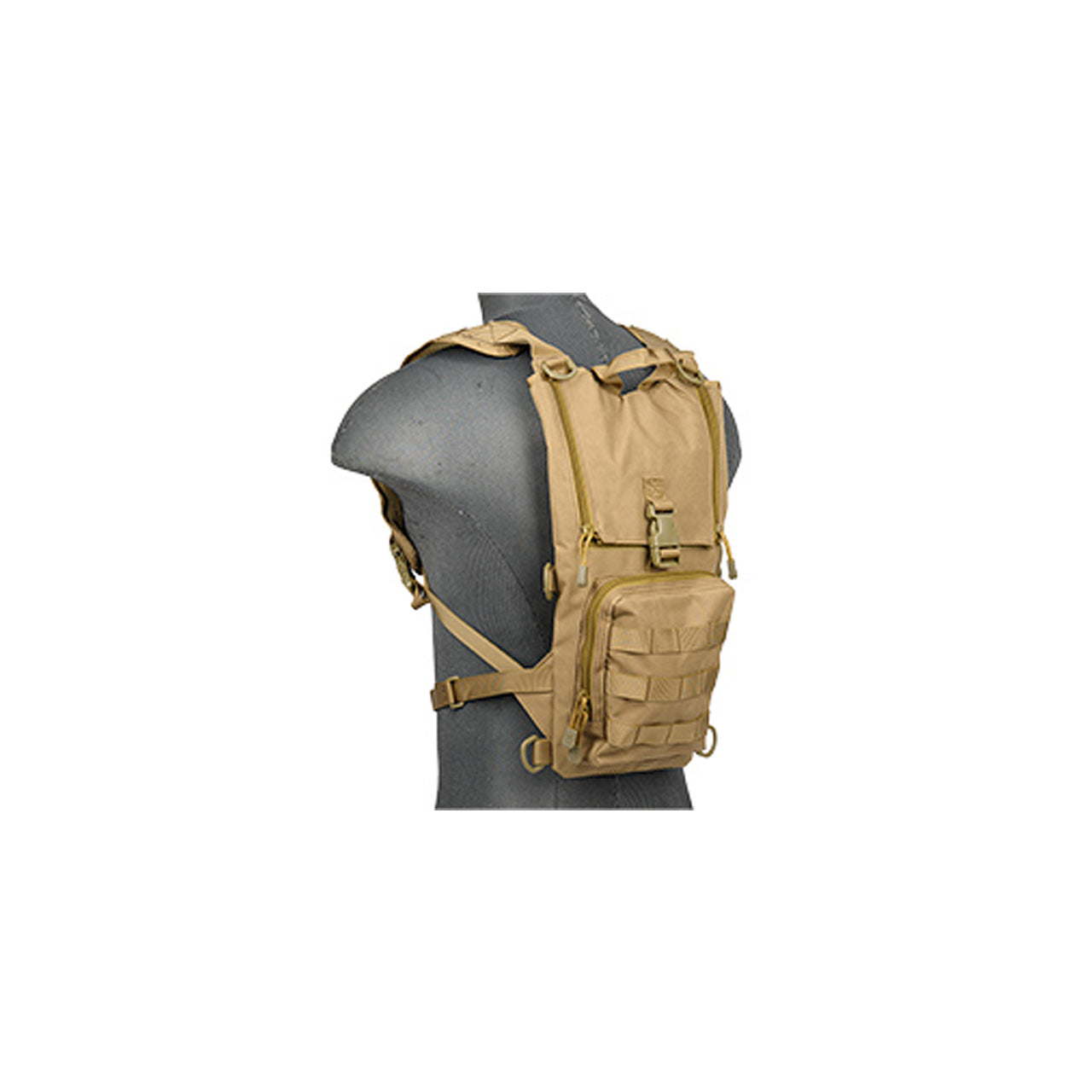 1000D NYLON LIGHTWEIGHT HYDRATION BACKPACK (TAN)