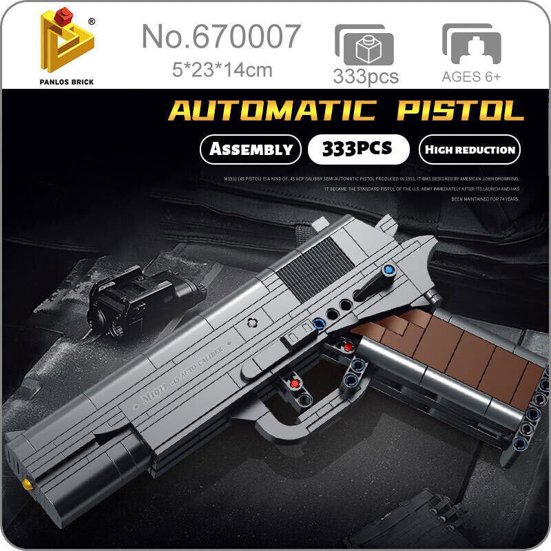 M1911 Automatic Pistol Model Building Blocks Set Puzzle Bricks Toys 333Pcs