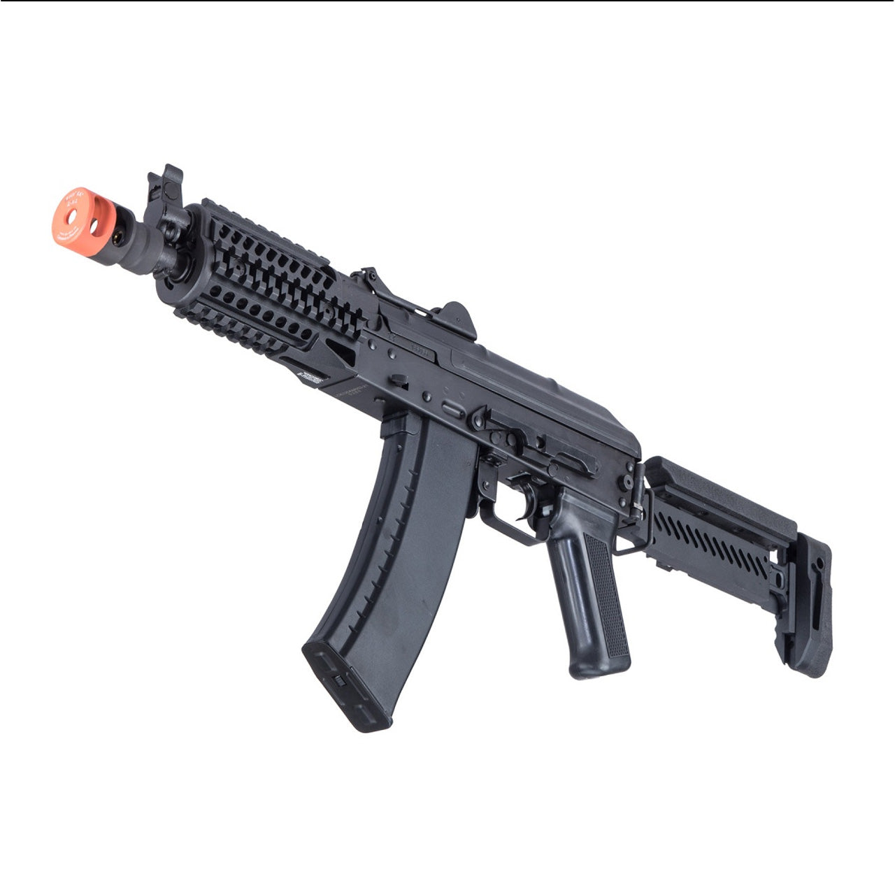 LCT Stamped Steel ZK Series AK Airsoft AEG Rifle w/ Side-Folding Z Series Stock and Handguard (Model: ZKS-74UN)