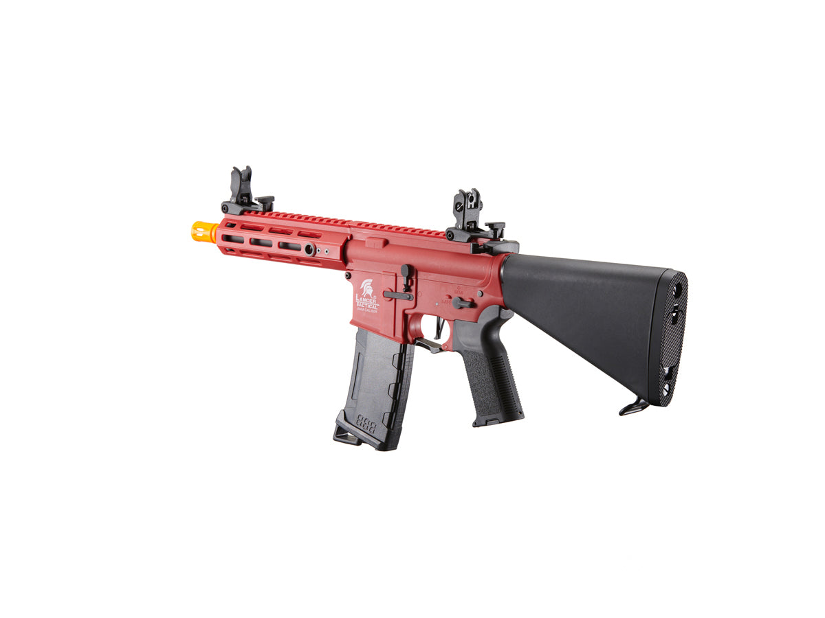 Lancer Tactical Gen 3 Hellion 7" M-LOK Airsoft AEG Rifle w/ Stubby Stock (Color: Red)