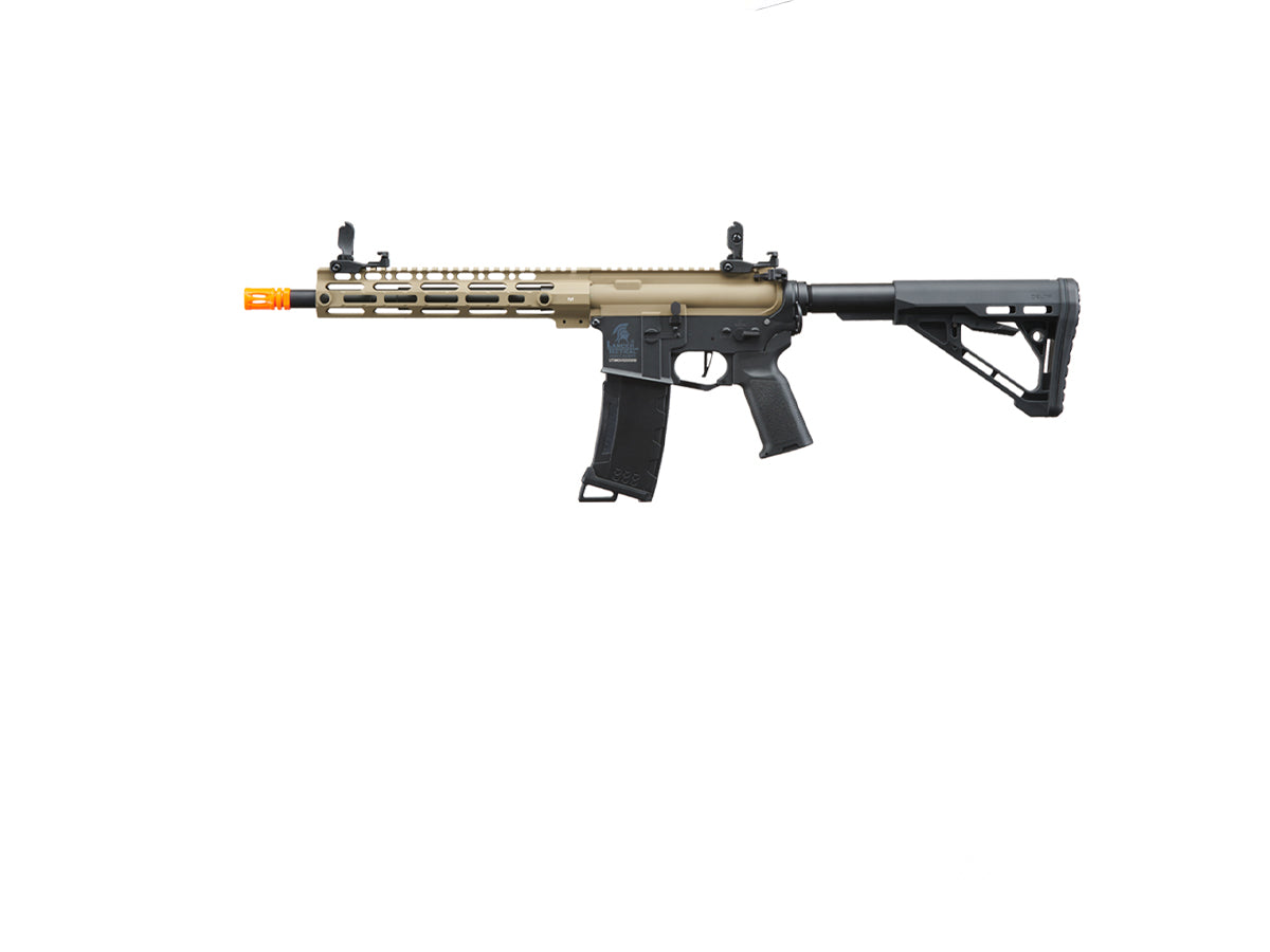 Lancer Tactical Gen 3 M-LOK 10" Airsoft M4 AEG with Delta Stock (Color: FDE Upper Receiver & Black Lower)