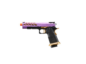 Lancer Tactical Stryk Hi-Capa 5.1 Gas Blowback Airsoft Pistol (Color: Black, Purple & Gold)