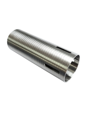 ZCI "Anti-Heat" Stainless Steel Ribbed Cylinder for Airsoft AEG Gearboxes (Model: Type 2)