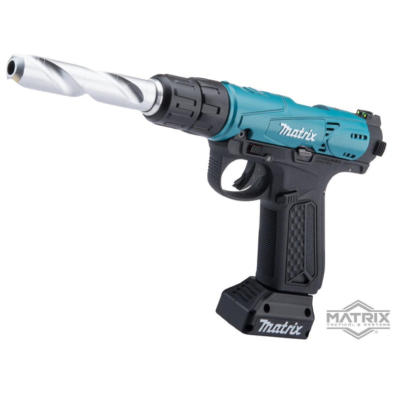 Action Army AAP-01 "Drill" Custom Airsoft Gas Blowback Pistol (Color: Matrix Blue / Kit With Gun)