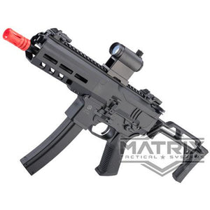 Matrix x Double Eagle M924 Airsoft AEG SMG w/ M-LOK Handguard and Falcon Gearbox (Model: 370 FPS / Black)