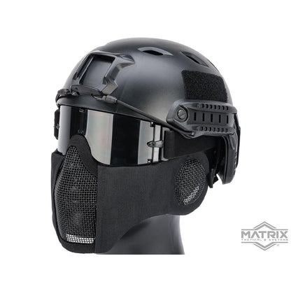 Matrix Carbon Striker Mesh Mask w/ Integrated Mesh Ear Protection