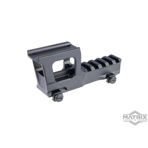 Matrix High Rise Mount for T1/T2 Airsoft Red Dot Optics (Color: Black)