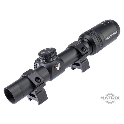 Matrix X4 1-4x20 Variable Second Focal Plane Tactical Scope w/ HIgh 1.20" Mounting Rings by Vector Optics