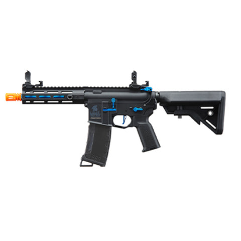 Lancer Tactical Gen 3 Archon 9" M-LOK M4 Airsoft Rifle w/ Delta Stock w/ Battery/Charger Bundle - (Black/Blue)