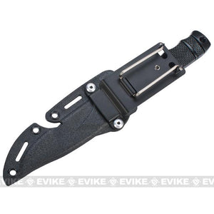 Matrix M37-K Seal Pup Type Rubber Training Knife w/ Hardshell Sheath Airsoft Movie Prop (Color: Black)