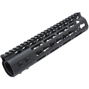 ZCI CNC Aluminum KeyMod Ultra Slim Free Float Handguard for M4 / M16 AEG Rifles (Size: 9")