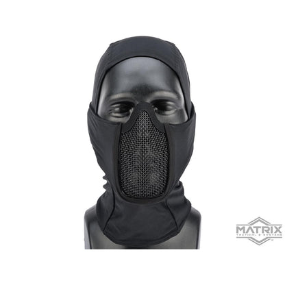 Matrix Shadow Fighter Hood Headgear w/ Mesh Mouth Protector (Color: Black)