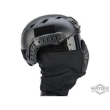 Matrix Shadow Fighter Hood Headgear w/ Mesh Mouth Protector (Color: Black)