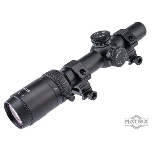 Matrix X4 1-4x20 Variable Second Focal Plane Tactical Scope w/ HIgh 1.20" Mounting Rings by Vector Optics