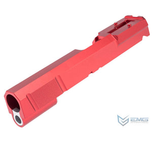 EMG Custom CNC Aluminum Minimalist Optic Ready Slide for Tokyo Marui Hi-CAPA Gas Blowback Airsoft Pistols (Color: Red)