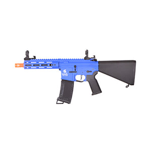 Lancer Tactical Gen 3 Hellion 7" M-LOK Airsoft AEG Rifle w/ Stubby Stock (Color: Blue)