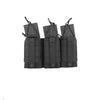 NYLON VARIABLE DEPTH ADJUSTMENT MOLLE TRIPLE MAG POUCH - Black