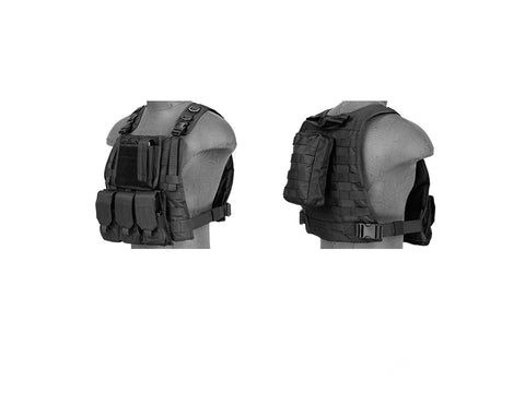 Lancer Tactical CA-313BN Nylon Speed Assault Tactical Vest (Black)