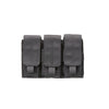 Tactical Molle Triple Magazine Pouch for M4 Airsoft Mags - Black