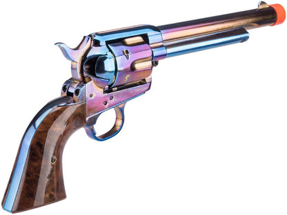 Colt SAA .45 Peacemaker Gas Powered Airsoft Revolver (Model: Cavalry Barrel / Blued)