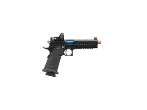 Lancer Tactical Knightshade Hi-Capa Gas Blowback Airsoft Pistol w/ Red Dot Sight