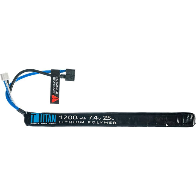 Titan LiPo 1200mAh 7.4v 25C AK Style Stick