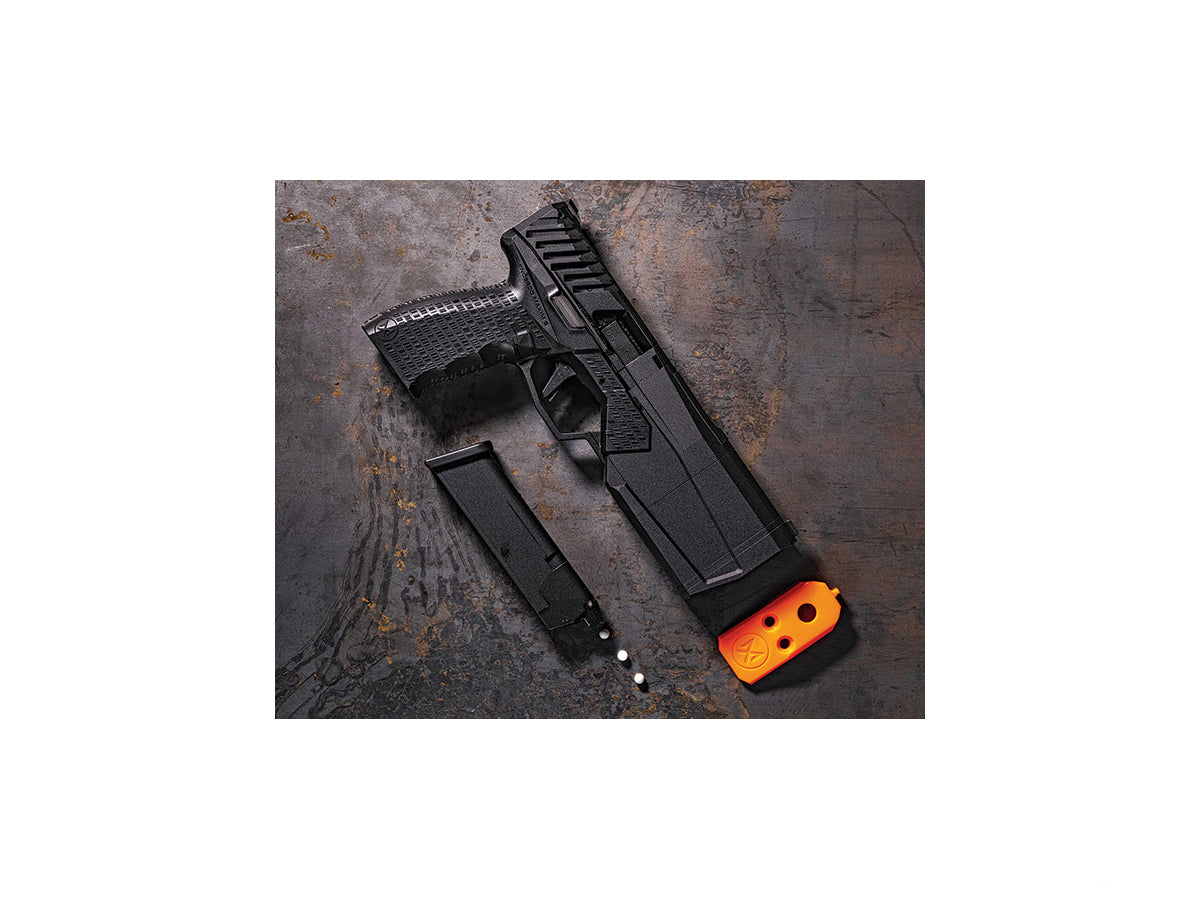 KRYTAC SilencerCo Licensed Maxim 9 Integrally Suppressed Gas Blowback Airsoft Pistol (Color: Black / Green Gas / Standard Version)