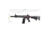 Lancer Tactical Gen 3 M4 Carbine SD AEG Airsoft Rifle with Mock Suppressor (Color: Black with Red Accents)