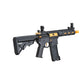 Lancer Tactical Gen 3 Hellion 7" M-LOK Airsoft AEG Rifle w/ Crane Stock (Color: Black & Gold)