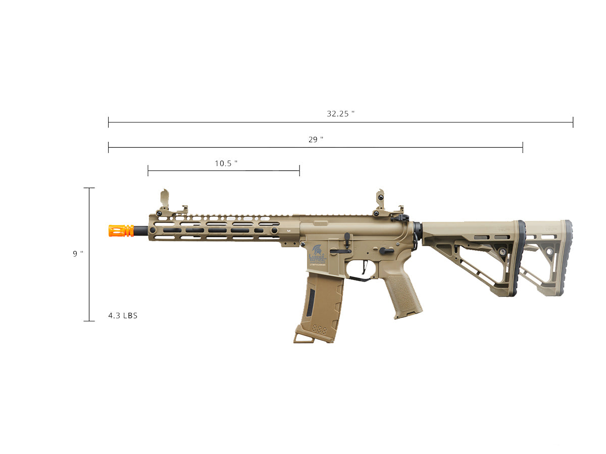 Lancer Tactical Gen 3 M-LOK 10" Airsoft M4 AEG with Delta Stock