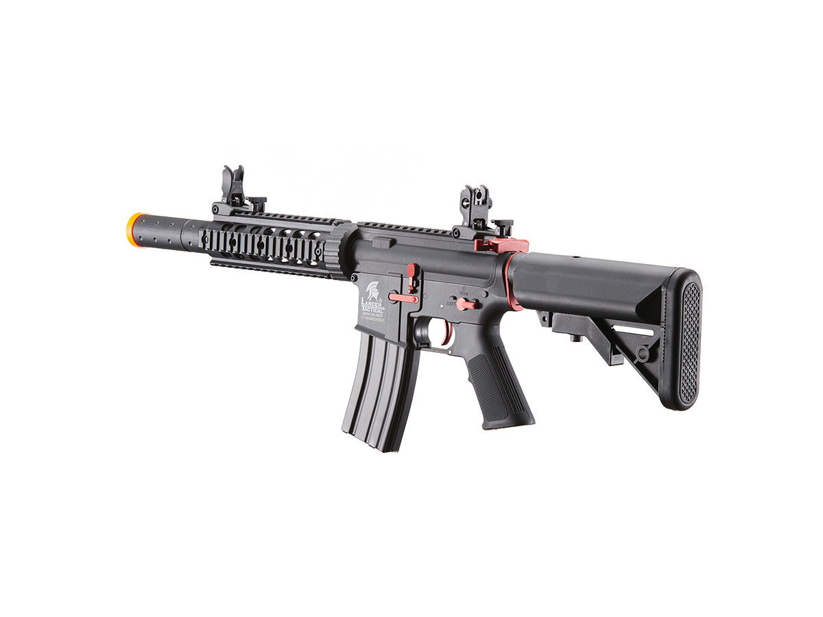Lancer Tactical Gen 2 M4 SD Carbine Airsoft AEG Rifle with Red Accents