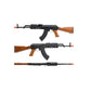 LCT Stamped Steel TX-63 Tactical AK Airsoft AEG Rifle w/ Quad Rail & Real Wood Furniture