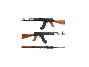 LCT Stamped Steel TX-63 Tactical AK Airsoft AEG Rifle w/ Quad Rail & Real Wood Furniture