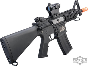 Matrix / S&T Sportsline M4 RIS Airsoft AEG Rifle w/ G3 Micro-Switch Gearbox Black Stubby 5" Fixed Stock