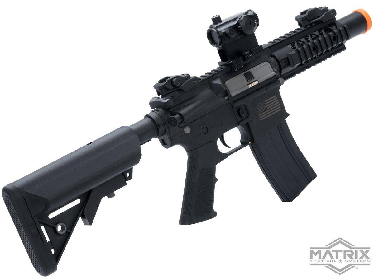 Matrix / S&T Sportsline M4 RIS Airsoft AEG Rifle w/ G3 Micro-Switch Gearbox Black Stubby 5"