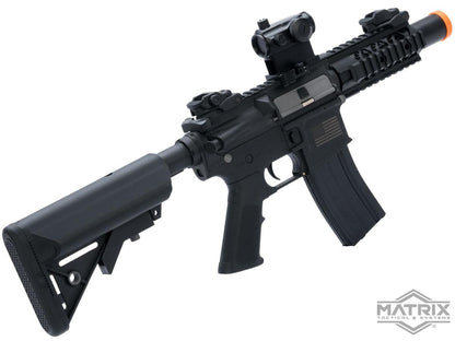 Matrix / S&T Sportsline M4 RIS Airsoft AEG Rifle w/ G3 Micro-Switch Gearbox Black Stubby 5"