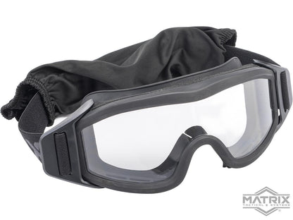 Matrix Tactical Systems "Onyx" ANSI Rated Airsoft Goggles (Color: Black / Clear)