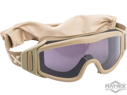 Matrix Tactical Systems "Onyx" ANSI Rated Airsoft Goggles (Color: Black / Clear)