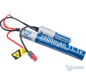 EMG 11.1v High Performance Premium Li-Ion Butterfly Type Airsoft Battery (Model: Standard Deans / 2800mAh)