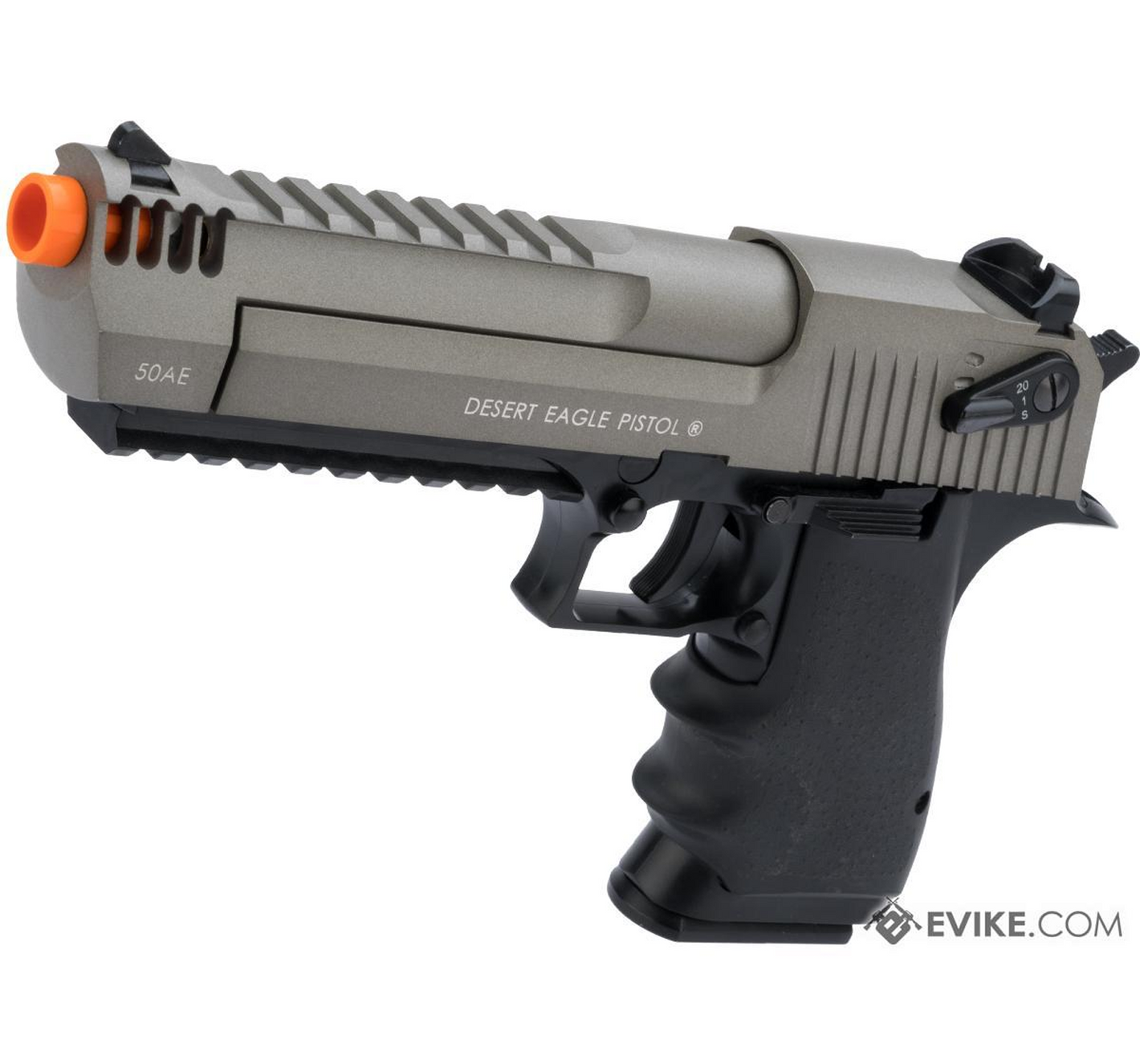 Magnum Research Licensed Semi/Full Auto Metal Desert Eagle L6 CO2 Gas Blowback Airsoft Pistol by KWC (Color: 2-Tone)