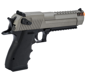 Magnum Research Licensed Semi/Full Auto Metal Desert Eagle L6 CO2 Gas Blowback Airsoft Pistol by KWC (Color: 2-Tone)