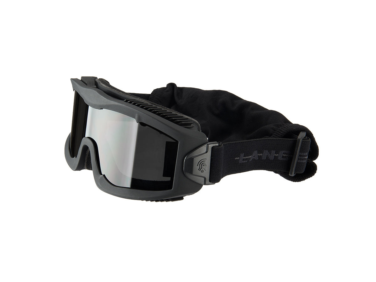 LANCER TACTICAL AERO PROTECTIVE BLACK AIRSOFT GOGGLES (SMOKE LENS)